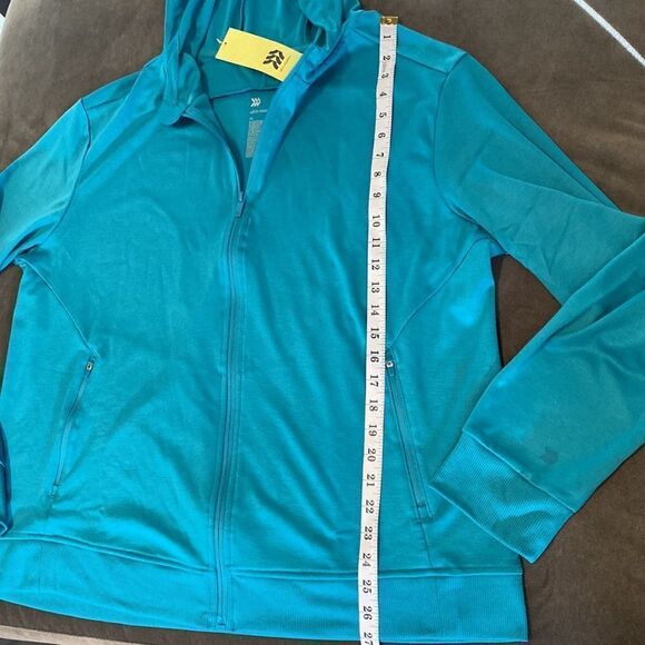 Women’s all in motion Full Zip Hoodie Deep Turquoise Size XL NWT - Picture 7 of 9